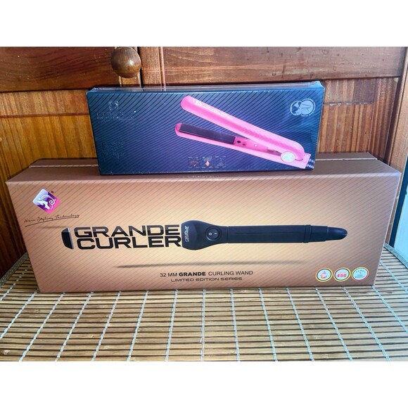 Other - Cool Grande Tourmaline Curler Wand 32MM ⭐️ NIB Bonus Mini Royal Ceramic Iron 🎀